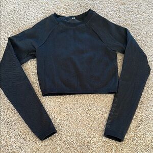 Offline Black/Brown Long Sleeve Crop Top